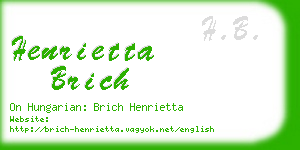 henrietta brich business card